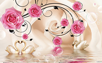 3D 5D 8D Bunga Yang Indah Seri TV Latar Belakang Dinding Mural Foto Wallpaper