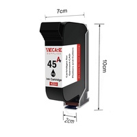 Cartucho de Tinta WECARE CAD 45 45A 51645A 51645AE a Plus para HP45A, Compatible con Plotter de Formato Ancho DIGITAL TKT DOT 180