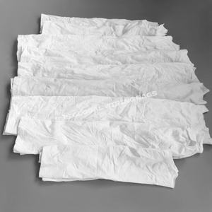 Trapos de limpieza 100% algodón para uso industrial, reciclados, de camisetas de colores, trapos de algodón blancos. - Product Image 1