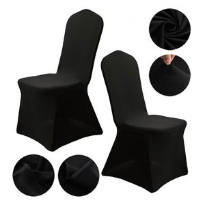 Housse de chaise de banquet élastique lavable noire écologique, prix usine 2023 - Product Image 3
