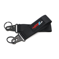 Logo brodé étiquette voiture moto Jet tag porte-clés en nylon lanière bracelet porte-clés