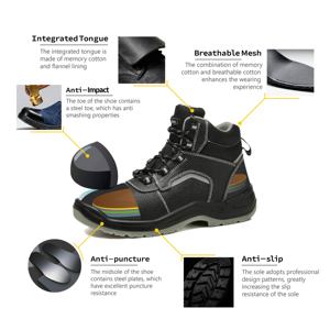 Scarpe <span class=keywords><strong>da</strong></span> <span class=keywords><strong>Lavoro</strong></span> Antinfortunistiche in Vera Pelle <span class=keywords><strong>Calzature</strong></span> di Sicurezza CE S1P <span class=keywords><strong>S3</strong></span> Stivali <span class=keywords><strong>da</strong></span> <span class=keywords><strong>Lavoro</strong></span> - Product Image 3