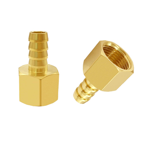 Tùy chỉnh một kết nối barb ống ở một đầu và một kết nối nữ ght ở đầu kia 1/2 "barb <span class=keywords><strong>x</strong></span> 3/4" ght nữ chủ đề Hex đồng thau - Product Image 6