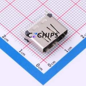 HDMI-GD-133PWB HDMI Connector SMD Connector ( Connector Type: HDMI-A )( Gender: Female )( Total Number of PINs: 19P ) - Product Image 1