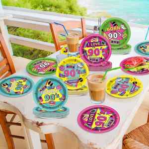 Disposal Paper <b>Plate</b> Pack Inches CMYK 9 Theme Party Decorations Birthday Holidays - Product Image 3