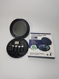 Gương Cáp dữ liệu thiết lập hộp lưu trữ đa chức năng kỹ thuật số USB Type-C adapter hộp lưu trữ di động sạc cáp hộp lưu trữ - Product Image 6