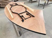 Table pliante en bois en forme de serpent, table de pique-nique pliable pour l'extérieur, pour banquet, mariage