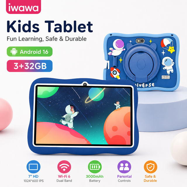 Wholesale 7 Inch 3GB Ram Real Memory 32GB ROM Android 15 16 Tablet PC Online Home Use Education Studying Kids Learning Tablet