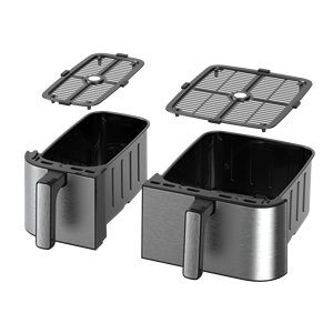 11L Big Capacity Dual-Core Air Fryer Oven Factory Digital Kitchen Appliances Home Sliver Stainless Steel Air Fryer Oven - Product Image 2