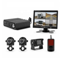 4G Mobil DVR Sistemi 4 Kanal 1080P Kayıtlı Araç Monitör Kamerası Gerçek Zamanlı GPS Takip SD Kartlı Kamyon Filosu Araç Güvenlik Sistemi