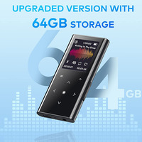Pemutar Musik MP3 Laris 2024 Kapasitas 64GB, Mendukung Pembaca Kartu, Format Audio APE/FLAC, Pembaca E-Book, Radio FM 5.2, Video