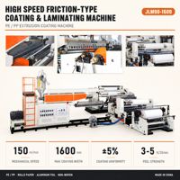 Machine de laminage de films robuste 15000 kg JLM90-1600 à commande PLC, entraînement électrique par moteur à engrenages, automatique et silencieuse