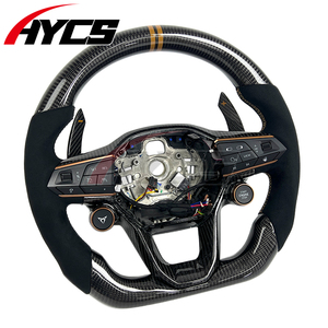 Volante Deportivo Personalizado de Fibra de Carbono y Gamuza con Calefacción para Seat <span class=keywords><strong>Cupra</strong></span> Tavascan Terramar Formentor VZ Leon <span class=keywords><strong>Ibiza</strong></span> Ateca Arona - Product Image 4