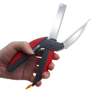 Ciseaux de cuisine en acier inoxydable 3,5 pouces, coupe-légumes multifonctionnel avec planche à découper, passe au lave-vaisselle - Product Image 1