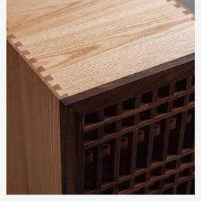 Nuevo Gabinete de Tinta de Madera Estilo Chino, Gabinete Pequeño de Roble Rojo con Tres Niveles y Estantes Laterales Móviles de Nogal Negro YJ YJ001 - Product Image 5