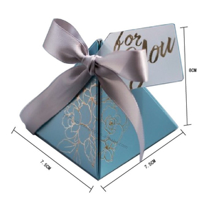 Cajas de Regalo Triangulares con Cinta para Dulces, Empaque para Recuerdos de Fiesta, para Bodas, Cumpleaños, Baby Shower, Festivales, Venta al por Mayor - Product Image 3