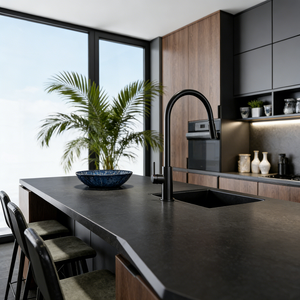 Mueble <span class=keywords><strong>de</strong></span> Cocina <span class=keywords><strong>de</strong></span> Dos Tonos Personalizado con Isla <span class=keywords><strong>de</strong></span> Cocina, Panel Mate, Almacenamiento Integrado, Ecológico, Listo para Armar - Product Image 2