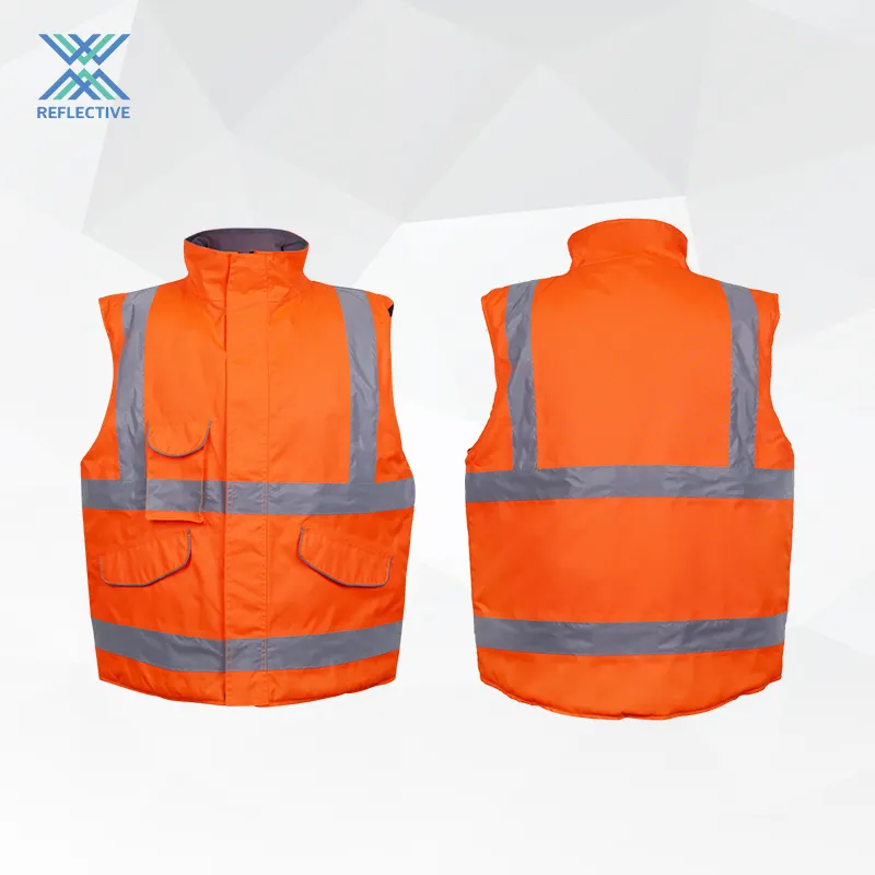 LX High Visibility Construction Security Vest Reflective Safety Vest For Winter