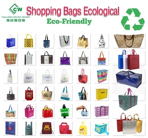 Sacs fourre-tout OEM personnalisés écologiques réutilisables imperméables pour le Nouvel An, sacs de marché bicolores tendance, sacs de courses non tissés à longues poignées - Product Image 2