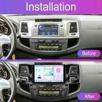 Radio para Auto Android de 8 Núcleos con 4G+WIFI, Pantalla Inalámbrica Carplay, Cámara 360, Marco para Toyota Hilux 2005-2014, Buen Precio