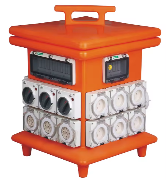 PVC Customized Portable Waterproof and Dustproof IP67 Industrial Power Distribution Box Board with Switches and Sockets 3 Phase