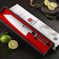 XINZUO Couteau de chef de cuisine en acier poudré de luxe Super sharp M390 manche en bois de fer du désert personnalisé