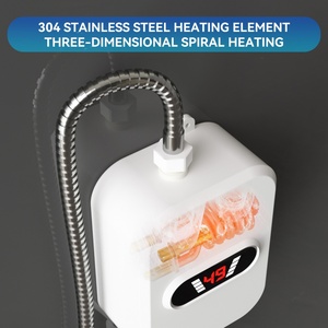 Mini Calentador de Agua Instantáneo sin Tanque para Uso Doméstico y Hotelero, Acero Inoxidable, Impermeable, Calentamiento Rápido, para Ducha y Baño - Product Image 5