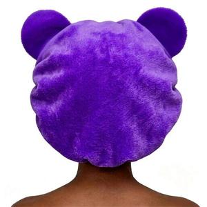 <span class=keywords><strong>Bonnet</strong></span> de nuit en peluche 35 cm avec oreilles, doublure en satin léopard, protection pour cheveux bouclés, double usage cyclisme et <span class=keywords><strong>ski</strong></span>, du fabricant d'origine - Product Image 4
