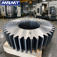 Engrenage à module large et robuste en acier 42CrMo4 pour fours rotatifs, broyeurs à billes et pièces de machines minières, sur mesure OEM