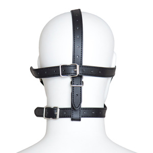 Ensemble d'accessoires de costume pour cosplay et jeux de rôle : Masque cache-yeux en cuir PU, bâillon à boule et harnais de retenue de tête réglable - Product Image 6