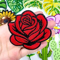 Patch thermocollant de haute qualité pour casquette de camionneur, motifs tournesols, feuilles de palmier, cactus vert, brodé 3D en PVC, tissu sergé et denim, pour femmes et hommes