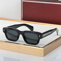 Lunettes de soleil rétro carrées de créateur, monture en acétate écaille de tortue, protection UV, lunettes de soleil tendance pour hommes, pour la conduite en extérieur et le streetwear