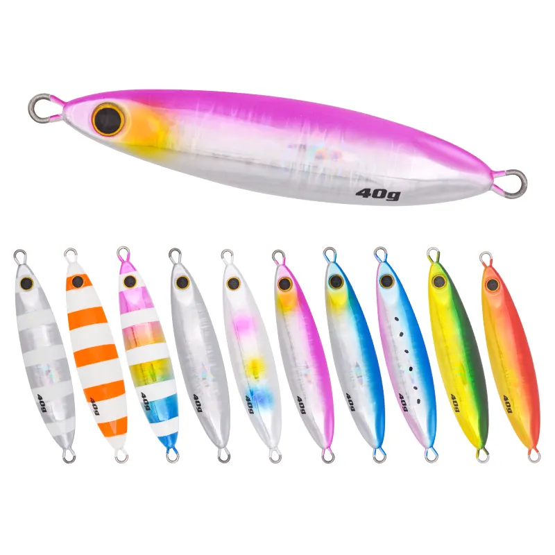 FUNADAIKO सीसा धातु धीमी पिच जिग 30g 40g 60g मछली पकड़ने jigging lures चमकदार मत्स्य पालन lures समुंदर मछली जिग लालच