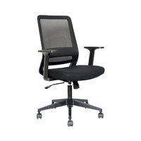 Kursi kantor ergonomis Modern dengan sandaran tangan yang dapat disesuaikan dan fitur besi berputar grosir kain kembali jala