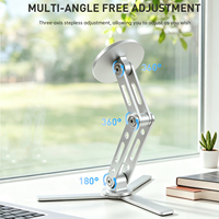 Support de téléphone portable magnétique rotatif à 360°, trépied innovant à hauteur réglable avec base lestée et accessoires universels