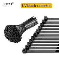 Attaches-câbles en nylon noir 7,6x550mm, auto-bloquantes, extra longues, en plastique, pour le regroupement de gros câbles, en vrac