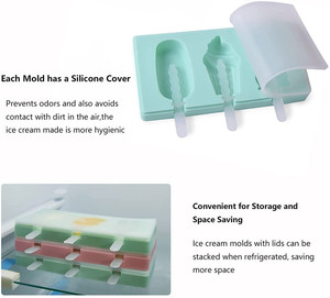 Moldes personalizados para paletas de hielo al por mayor, moldes caseros para cubitos de hielo de silicona, máquina de hielo reutilizable de fácil liberación <span class=keywords><strong>con</strong></span> <span class=keywords><strong>palos</strong></span> - Product Image 4
