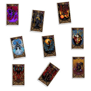 Accesorios de resina Planar con patrón de <span class=keywords><strong>Tarot</strong></span>, materiales hechos a mano, accesorios artesanales para funda de teléfono de fiesta, resina Planar plana - Product Image 1