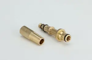 Nickel Plate RP Car Wash High Pressure Distance Garden Lawn Irrigation Easy Twist Water Flow Brass Hose Mist Nozzle Brass Pistol