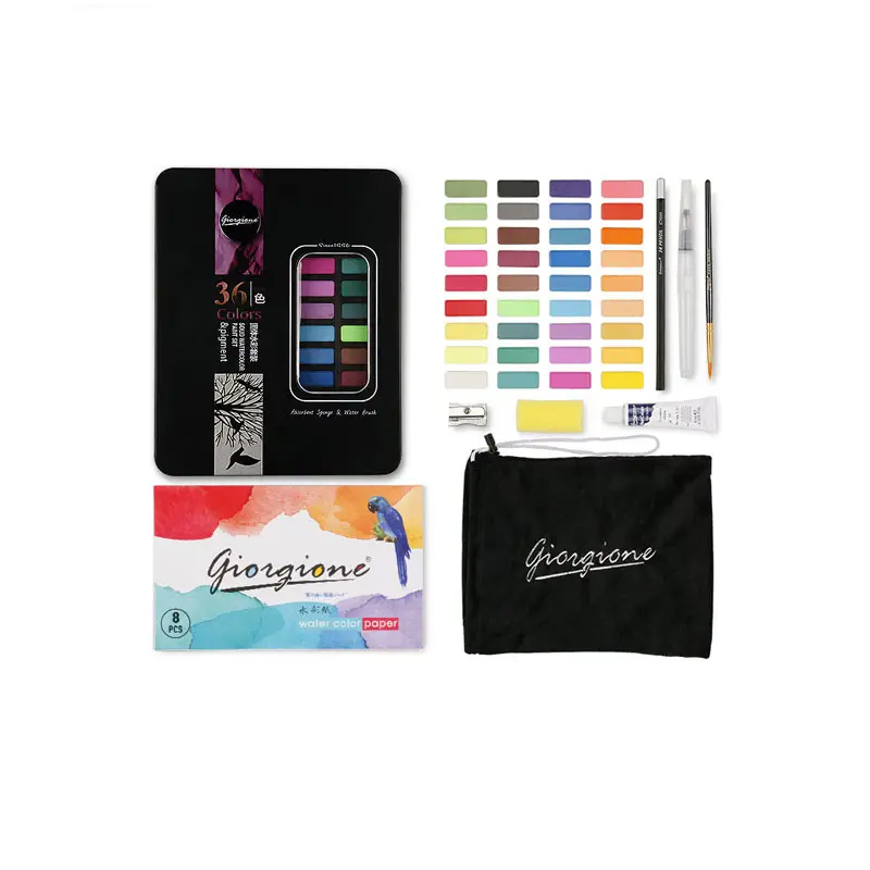 Hochwertige 36/48 Farben Solid Art Supplies Solid Pigment Cake Aquarell farben Set für Künstler malerei