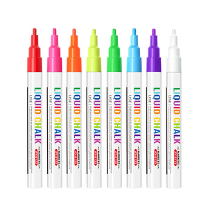 <span class=keywords><strong>Pennarelli</strong></span> a Gesso Liquido a Punta Fine 3mm, <span class=keywords><strong>Pennarelli</strong></span> <span class=keywords><strong>Cancellabili</strong></span> a Secco con Punta Reversibile <span class=keywords><strong>per</strong></span> Lavagne, Finestre, Cartelloni - Product Image 2