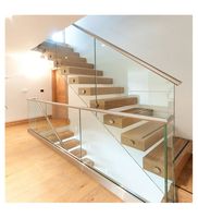 Escalier pliant préfabriqué esthétique, design moderne et élégant, durable, résistant aux charges, pour villa, maison, intérieur, écologique