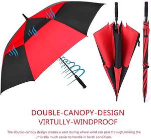 ร่มกอล์ฟอัตโนมัติคุณภาพสูง ขนาด 54/62/68 นิ้ว สองชั้น กันลม ขนาดใหญ่ รับทำโลโก้ ของขวัญธุรกิจ ดีไซน์ทันสมัย - Product Image 2