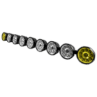 Nouvelle barre lumineuse LED longue portée pour toit, faisceau spot, tout-terrain 4x4, étanche IP67 et 50000LM pour UTV, ATV, camions