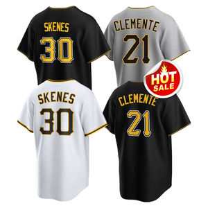 2025 Camiseta de béisbol 21 <span class=keywords><strong>Roberto</strong></span> Clemente 30 Paul Skenes para hombre cosida talla S-3XL - Product Image 1