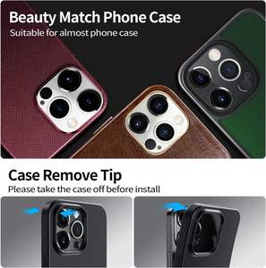 Protecteur d'objectif de caméra arrière en alliage de titane mat en verre à haute teneur en alumine VMAX pour <span class=keywords><strong>iPhone</strong></span> 15 Pro Max 14 Plus 13 Pro 13 12 Mini - Product Image 5