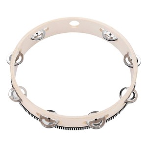 Orff <b>Percussion</b> 10 Inch Tambourine Wooden Hand Held Drum For Early Education Kids Musical <b>Instrument</b> - Product Image 1