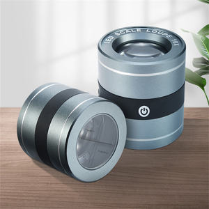 กล่องสี 10x HD แว่นขยาย OEM แว่นตา<span class=keywords><strong>ซูม</strong></span>กําลังสูงไฟ LED พร้อมหลอดไฟชาร์จ<span class=keywords><strong>กระบอก</strong></span>พิมพ์ผ้าสีดํา 45 มม.เงิน - Product Image 5