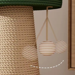 Pilzförmiger Katzenkratzer für Hauskatzen zum Schutz von Möbeln, Katzenkratzbaum mit Sisal und Ballspielzeug - Product Image 2