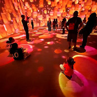 Système de Projection Murale Interactif 360 Chaud, Projecteur Mur/Sol, Expérience de Tunnel Immersif 3D
